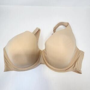 Catherines Intimates Molded Cup Underwire Beige Bra Plus Size 46DD Full Coverage